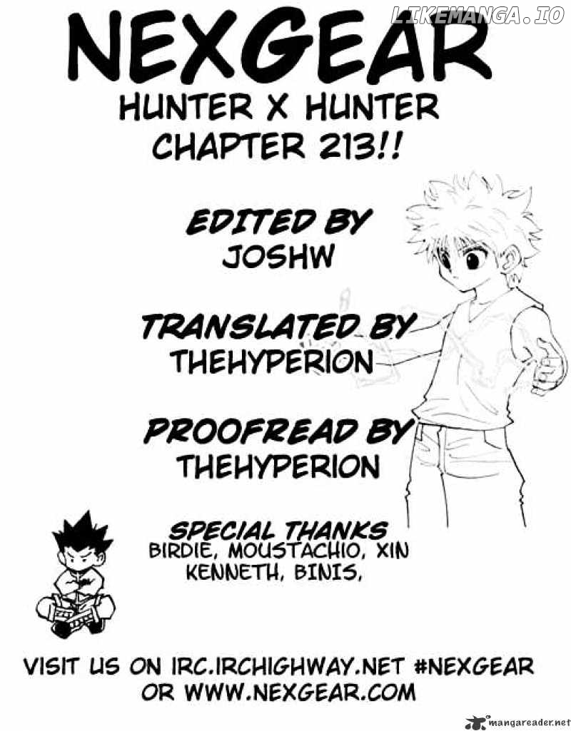Hunter x Hunter, Chapter 213 image 01
